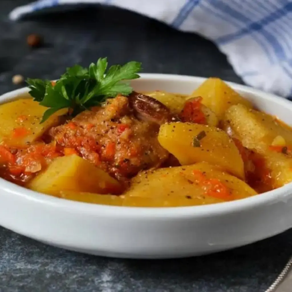 بطاطس بصلصة الطماطم